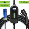Cargador de vehículo eléctrico portátil con conector de carga único de CA 7kw