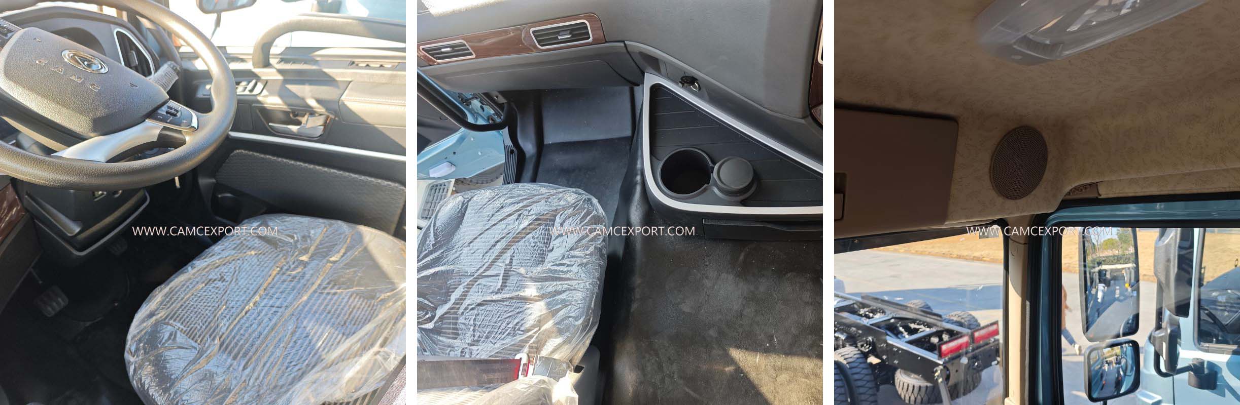 Interior del cami&oacute;n volquete di&eacute;sel CAMC H7 8 &times; 4