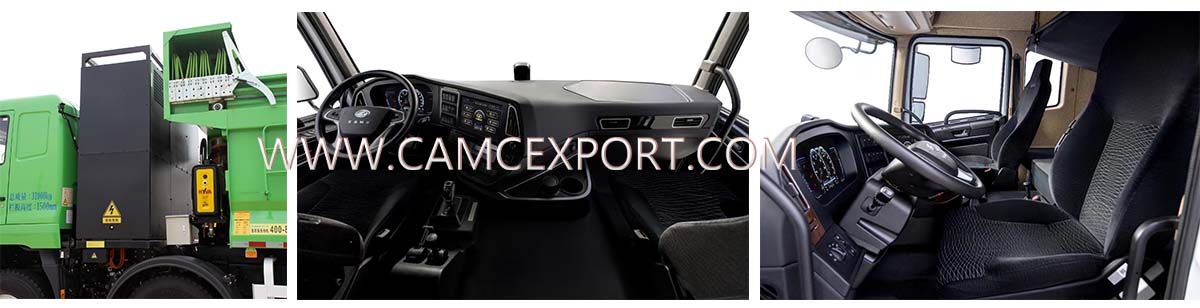 Interior del cami&oacute;n volquete el&eacute;ctrico CAMC M5 8&times;4